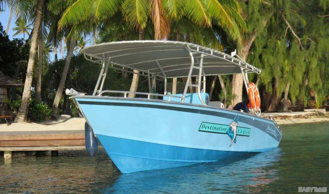 votre bateau pour tour du lagon à Tahaa durant votre séjour en Polynésie