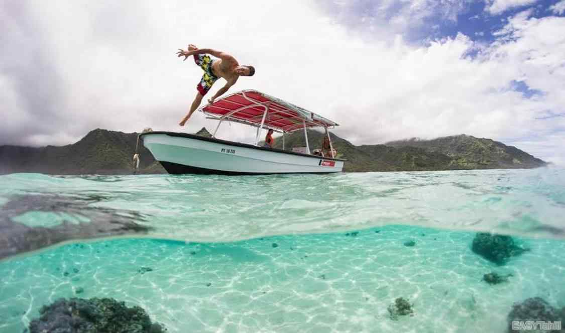 tour découverte en bateau de la presquile de Tahiti en Polynésie