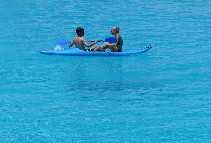 kayak sur le lagon de Bora Bora