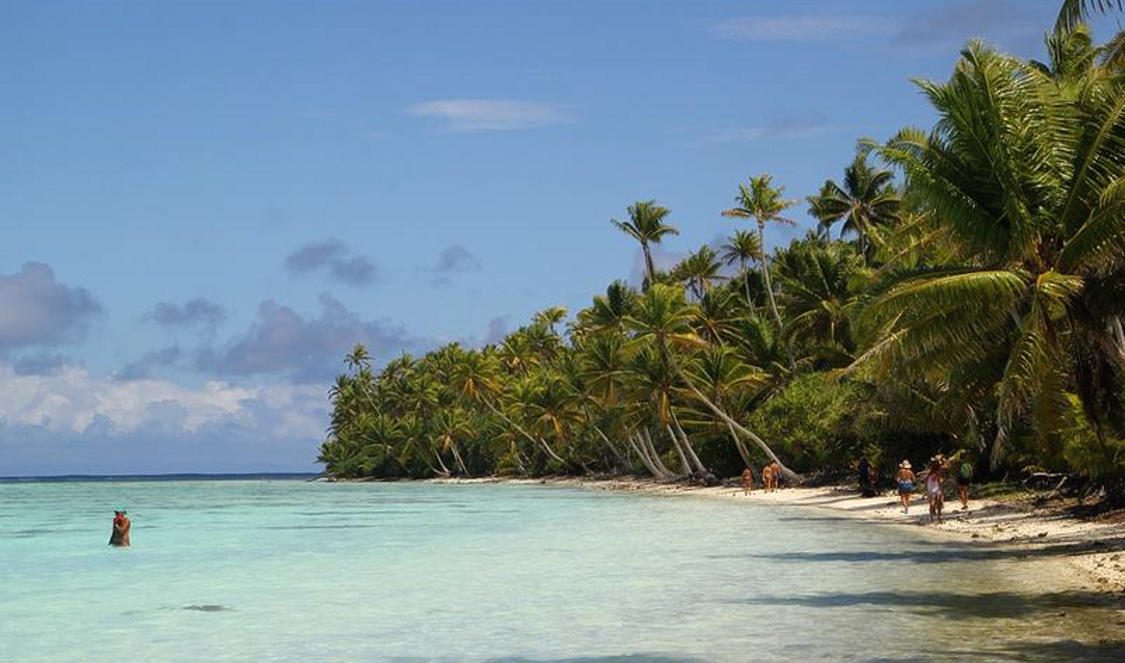 plage de l'atoll de marlon brando, tetiaroa, en Polynésie