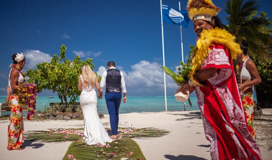 mariage traitionel ^polynésien à Bora Bora durant votre voyage en Polynésie